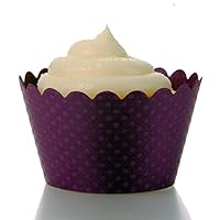 Dress My Cupcake Standard Royal Purple Cupcake Wrappers, Set of 12