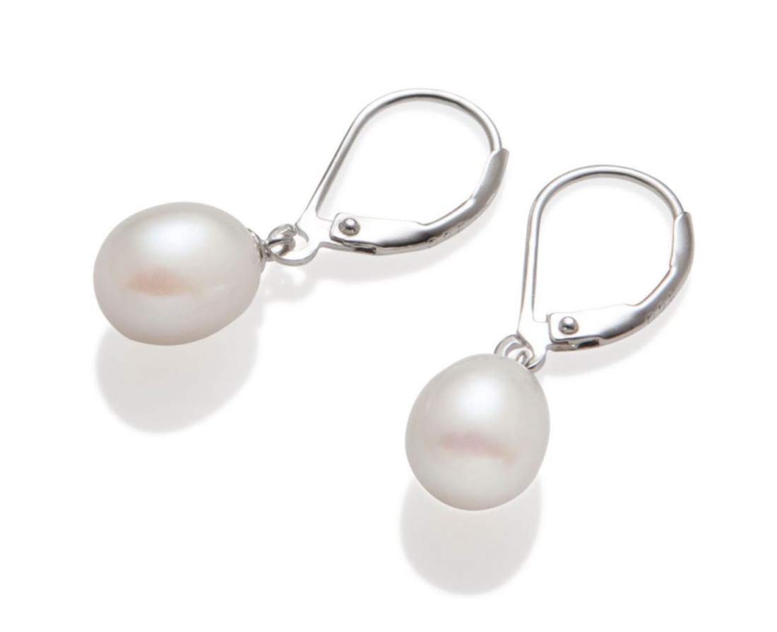 Authentic 925 Sterling Silver AAA Grade Natural White Freshwater Pearl Stud Earrings or Drop Earrings Tarnish Resistant Hypoallergenic Nickel Free Women Jewelry
