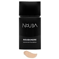 Noubamore Second Skin Foundation by Nouba - Long Lasting Coverage With Jojoba Extract Luminous Makeup Light Texture - Nude Skin Effect - Smoothes & Nourishes, Blends Perfectly (Color 83)
