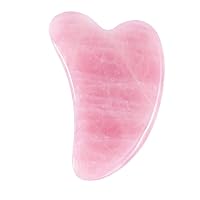 Room Decoration Home Decoration Natural Rose Quartz Gua Sha Board Body Facial Eye Scraping Plate Acupuncture Massage Relaxation Health Care Stones (Size : 1 Piece)