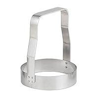 Kwik Kut Plain Edge Manual Food Chopper, Stainless Steel Blade, 2.875-Inch Diameter x 3-Inches Tall, Made in The USA, A, Silver