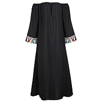 Women's Solid Color Long Strapless Robe Ethnic Style Comfortable Loose Dress