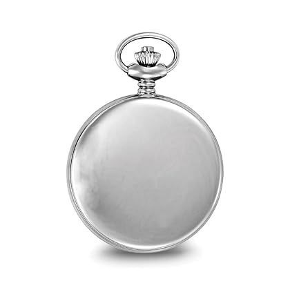 Charles-Hubert, Paris 3599-B Stainless Steel Quartz Pocket Watch