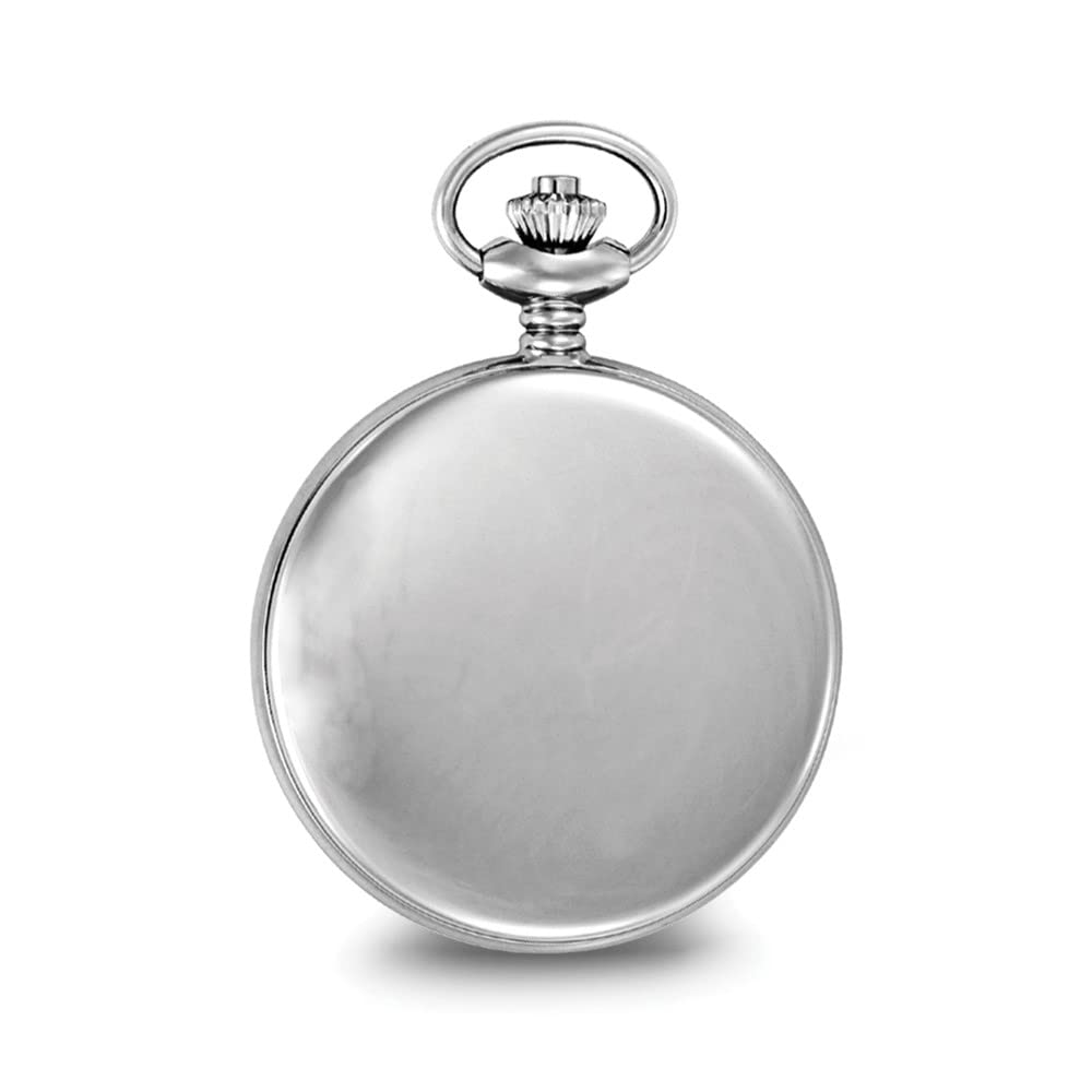 Charles-Hubert, Paris 3599-B Stainless Steel Quartz Pocket Watch