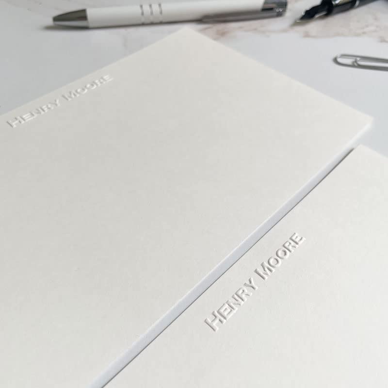 Personalized Embossed Stationery Set - 100 Pieces