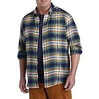 Harbor Bay by DXL Men's Big and Tall Multi-Plaid Flannel Sport Shirt