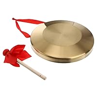 ERINGOGO Interesting Hand Gong 14 inch Gong with Mallet& Hanging String, Chinese Wind Gong Hanging Chau Gong with Great Resonance, Gong Percussion Instrument for Home, Office, Shop Opening Chinese