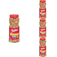 Fisher Snack Honey Roasted Dry Roasted Peanuts, 14 Ounce (Pack of 4)