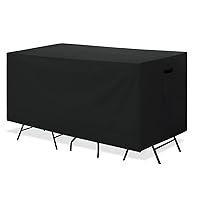 ABCCANOPY Outdoor Patio Table Cover Outdoor Bar Cover Bistro Set Cover 600D Oxford Waterproof Anti-UV Covers Table and Chairs Set Cover for 90x42x32 Inches