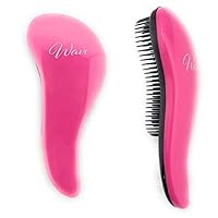 G.B.S Wave Detangling Brush- For Curly, Thick, Natural, Straight, Fine, Wet or Dry Hair No Pain Detangle Hair Comb for Women, Men or Kids No Pain Tangle Free Hair Brush (PINK)