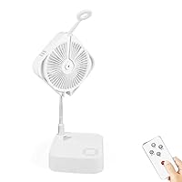 Foldaway Stand Floor Fan With Humidifier USB Rechargeable Adjustable Height Desk Fan For Bedroom Office Outdoor Folding Desk Fans Small Quiet Fan Usb