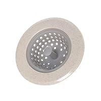 Kitchen Sink Filter Plug Shower Hair Catcher Stopper Bathtub Outfall Strainer Sewer Bathroom Floor Drain Cover Basin Accessories (Beige)