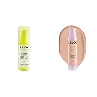 NYX PROFESSIONAL MAKEUP Plump Right Back Plumping Serum & Primer, With Hyaluronic Acid & Bare With Me Concealer Serum, Up To 24Hr Hydration - Light