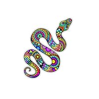 Snake Sticker Python Colorful Cute Decal by Megan J Designs™ - Laptop Sticker Window Vinyl Sticker