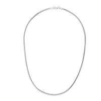 925 Sterling Silver 2.8mm Polished Oval Herringbone Chain Necklace With Lobster Clasp Jewelry for Women - Length Options: 41 46 51
