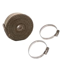 10m Motorcycle Exhaust Header Pipe Heat Insulation Anti-scalding Thermal Heat Tape Cloth Roll (Khaki)