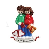 Pregnancy Christmas Ornament Gifts - Pregnant Lady Woman Couple (Pregnant Couple Great Expectations)