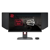 Zowie XL2566K 24.5 Fast TN in 360Hz Gaming Monitor | Motion Clarity DyAc⁺ | 1080p | XL Setting to Share | Custom Quick Menu | S Switch | Shield | Smaller Base | Adjustable Height & Tilt, Black