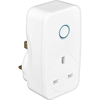 BG Electrical Smart Power Single Plug-In Adaptor, 13 A, White Moulded