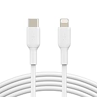 Belkin BoostCharge Fast Charging USB C to Lightning Cable 3.3ft/1M - MFi Certified 18W Power Delivery iPhone Charger Cord - Apple Charger USB C Cable - Fast Charging for iPhone 14, iPhone 13 - White