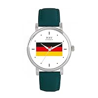 German Flag Watch Ladies 38mm Case 3atm Water Resistant Custom Designed Quartz Movement Luxury Fashionable