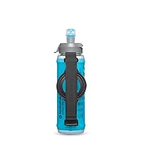 HydraPak SkyFlask Speed 350ml - Lightweight Collapsible Handheld Running Water Bottle Soft Flask - (350 ml/12 oz) - Adjustable Handstrap With Thumb Loop, Spill-Proof Cap, Malibu Blue