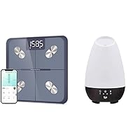 Smart Scale for Body Weight and Fat Percentage, Digital Bathroom Accurate & HealthSmart Essential Oil Diffuser, Cool Mist Humidifier and Aromatherapy Diffuser, FSA HSA Eligible