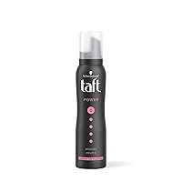 Taft Power Hair Mousse, Cashmere-like softness, Mega Strong Hold 5 with no stickiness