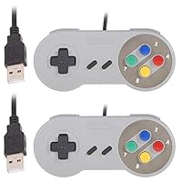 2 Super SNES USB Gamepad Classic NES Game Controller PC MAC Qperating ACCESORIOS Phone System Supplier (Color : White)
