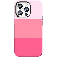 Case for iPhone 14/14 Plus/14 Pro/14 Pro Max, Three-Color Stitching Contrast Color Shatter-Resistant Mobile Phone Case, Full Body Protection Shockproof Cover Case (Color : Pink, Size : 14 Pro