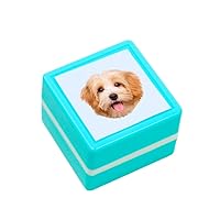 Custom Pet Head Portrait Stamp, Custom Cat & Dog Stamp from Photo, Personalize Stamp on Assignments, Kids Stamp, Valentine's Day Gift (37 * 37 * 27 mm,Green)