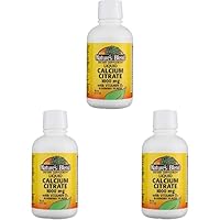Nature's Blend Liquid Calcium Citrate 1000mg with D3 16 fl oz Liquid Blueberry (Pack of 3)