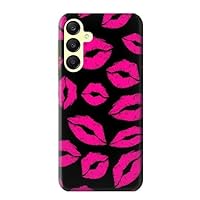 jjphonecase R2933 Pink Lips Kisses on Black Case Cover for Samsung Galaxy A25 5G