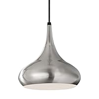 Feiss Lighting-Belle-Mini-Pendant 1 Light in Transitional Style-10 Inch Wide by 10.44 Inch High-Brushed Steel Finish