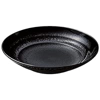 Set of 5 Noodle Plates/Pasta Dish, Black Pearl Mitsuwa 9.5 Serving Plates, 11.2 x 2.4 inches (28.7 x 6 cm), Japanese Tableware, Sake Cup, Restaurant, Inn, Commercial Use