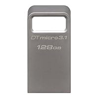 Kingston DataTraveler Micro 128GB USB Flash Drive | Ultra-Small Premium Metal Design | USB 3.2 Gen 1 | Speeds up to 200MB/s | DTMC3G2/128GB