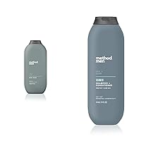 Method Men Body Wash, Sea + Surf, Paraben and Phthalate Free, 18 fl oz (Pack of 1) & Men 2-in-1 Shampoo and Conditioner, Sea and Surf, Paraben and Phthalate Free, 14 fl oz, 1 Ct