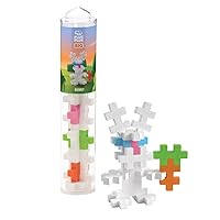 PLUS PLUS Big - 15 Piece Bunny Tube- Construction Building Stem/Steam Toy, Interlocking Large Puzzle Blocks for Toddlers and Preschool