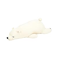 Plush Body Pillow, Soft Stuffed Sleepy Animals, Premium Long Throw Pillow, Polar Bear Lucky, Favors Preferred Gifts for Girls, M Size (Total Length Approx. 20.9 inch) 28976-11