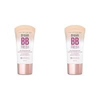 Maybelline Dream Fresh Skin Hydrating BB cream, 8-in-1 Skin Perfecting Beauty Balm with Broad Spectrum SPF 30, Sheer Tint Coverage, Oil-Free, Medium, 1 Fl Oz (Pack of 2)