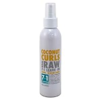 Real Raw Leave-In Coconut Curls 7-In-1 Quench 6 Ounce (177ml) (Pack of 2)