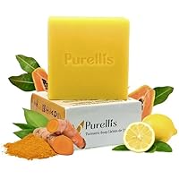 Papaya, Lemon & Turmeric Soap bar for Acne, Dark spots - Soap bar Natural, Organic and Antibacterial