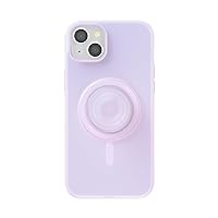 PopSockets iPhone 15 Plus Case with Round Phone Grip Compatible with MagSafe, Phone Case for iPhone 15 Plus, Wireless Charging Compatible - Opalescent Clear