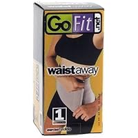 GoFit Waist Away Neoprene Waist Reducing Belt,Black,One Size
