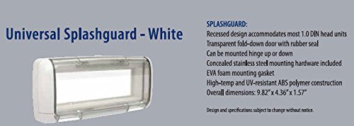 Dual Electronics SG3 Splashguard Marine Radio Housing Unit, Waterproof, Transparent, Single DIN, White