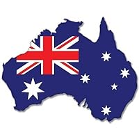 Australia Map Flag Bumper Sticker Decal 5