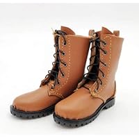 1/6 Scale Soldier Brown Shoes Leather Army Combat Boots Hand-Made Shoes for 12inch Male Soldier Action Figures