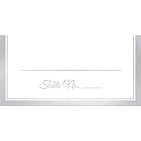 amscan Silver Trim Place Cards | 4