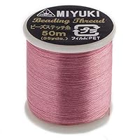 Miyuki Nylon Beading Thread B Pink (50m) - Used for DIY Jewelry Making, Arts and Craft, Crochet and Cloth Weaving