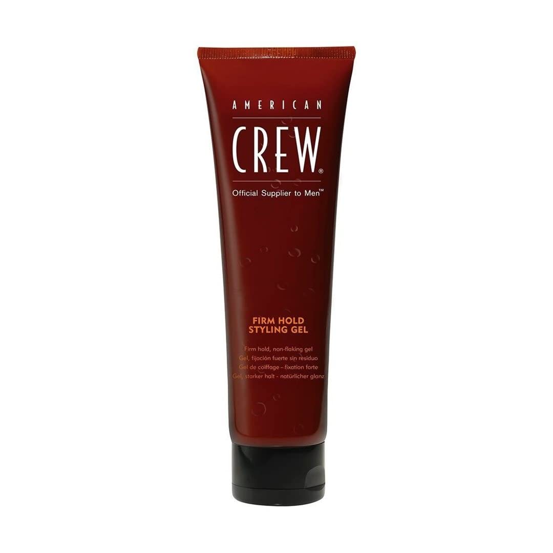 Men's Hair Gel by American Crew, Firm Hold, Non-Flaking Styling Gel, 8.4 Fl Oz